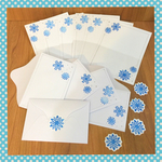 メッセージカードセット    雪の結晶