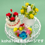 koha70様の花冠とお誕生日帽子