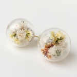 flower　dome【yellow】　ピアス／イヤリング