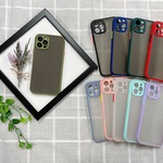 送料無料 iPhone12 フロストカラーケース  TPU スマホケース パステル シンプル かわいい 