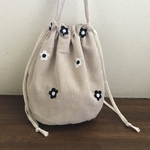 丸底巾着バッグ