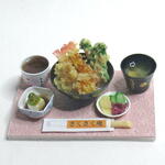 『海老天丼セット～菜の花～♪ 』（ミニチュアフード）