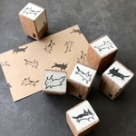 ちびネコ　ゴム版はんこ
