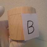 茶筒形ヒノキの小物入れ  7.7㎝Φ×7.0㎝