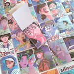 韓国少女コミック風シールブック◆少女③◆50枚ステッカーフレークシール本韓国イラスト女の子可愛い