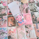 韓国少女コミック風シールブック◆少女④◆50枚ステッカーフレークシール本韓国イラスト女の子可愛い