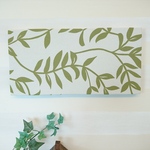 ハーブグラス柄のファブリックパネル 40cm×20cm  