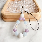 ❤️〈323S〉【希望と勇気を持ち、前向きな気持ちへ】薔薇・アクアマリン 天然石 パワーストーンストラップ/パワーストーン ストラップ/天然石 ストラップ/天然石ストラップ