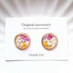小花 ボタニカル ゴールド イヤリング/ピアス 