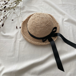 洗える&折りたためる　ナチュラルセーラーハット　麦わら帽子