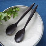 furuyasiki様用オーダー作品-黒檀のスプーン2本セット（コクタン）長さ19.6cmと19.8cm