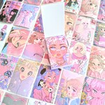 韓国少女コミック風シールブック少女⑥50枚ステッカーフレークシール本女の子可愛い