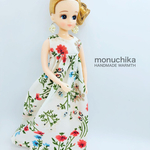 リカちゃんの服（マキシ丈花柄ワンピース）