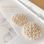 ウッドビーズ【ナチュラル】ピアス/イヤリング