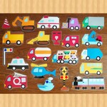 はたらくくるま♪ペープサード 乗り物 働く車 誕生日 飾り はたらく車　子ども部屋