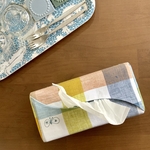 ボックスティッシュケース　choucho check