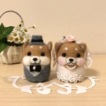 柴犬だるま(濃い赤柴)のウエディング💍