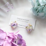 1点もの ハート フラワー イヤリング/ピアス