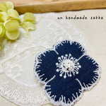 ☆現品☆⚮̈ミナペルホネン生地使用⚮̈anemoneブローチ(navy)