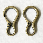 [2個]ダルマ ナスカン 40mm 真鍮古美