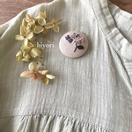 刺繍ブローチ　紫陽花