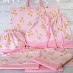 入園準備セット [サクランボ柄ピンク×ゴールド] 