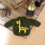★こびと商店街記念セール品★手編みセーター【キリン】（オビツ11、ねんどろいどどーる用）