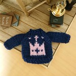 ★こびと商店街記念セール品★手編みセーター【王冠】（オビツ11、ねんどろいどどーる用）