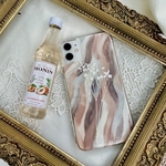 全機種対応　Iphoneケース　スマホケース　ニュアンスケース風インナーシート（ベージュ×フル）