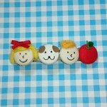 なかよしバレッタ(イエロー・わんこ・オレンジ・りんご)