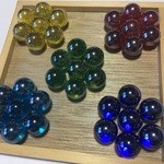 ビー玉　１２．５㎜　オーロラカラー　２０粒