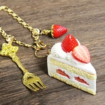 ご褒美ショートケーキのバッグチャーム 