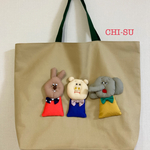 （こじー様ご依頼の品）３匹のシンプルでっかいバック