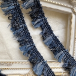 【50㎝〜】RCP-00549N  デニムブレード　デニム　ブレード　フリンジ　フリンジレース　レース　レースリボン　lace ribbon handmade madeinJapan