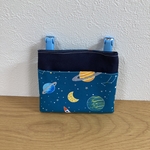 ふたなし移動ポケット　宇宙柄