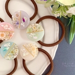 ◇花レジン◇botanical＊pastel／選べる5色のパステルカラー：ヘアゴム