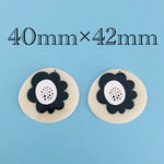importアクリルチャーム　アイボリー　2個入り