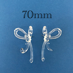 importアクリルリボンピアス  クリア　1ペア