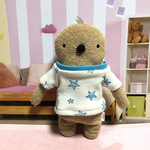 フモフモさん 星柄Tシャツ 水色