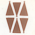 Brown Striped Triangle Pendant Tops