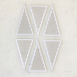 White Striped Triangle Pendant Tops