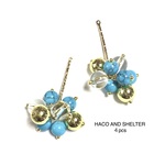 4pcs★petit turquoise berry （アクリル・ターコイズビーズ ミックスチャーム）