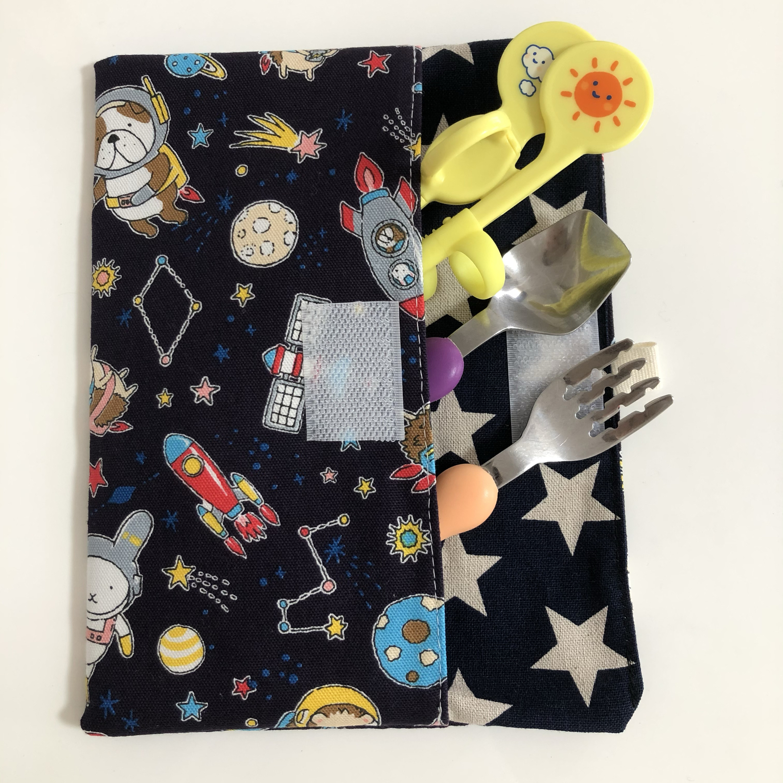 お弁当袋➕ランチマット 宇宙 お弁当袋➕ランチマット 宇宙