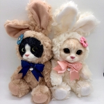 可愛すぎる❤️ うさぎ🐰の着ぐるみ猫ちゃん　ハチワレちゃん&茶白ちゃん　