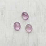 【10×8mm　1個】宝石質アメジストAAA　オーバルファセット　カボション