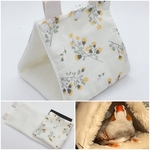 No.39【S】春夏裏地◎追加 丸洗いできるバードテント デコレクションズ カモミール 花柄 ナチュラル モコモコ 涼しい キンカチョウ 十姉妹 文鳥 小鳥のベッド