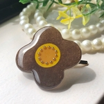 北欧風お花のポニーフック＊ブラウン