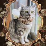 ひみつのtea party  〜シルク着物リボン〜 / 猫 小型犬 アクセサリー フリル リボン 首輪