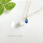 ＊再販＊14kgf rainbowmoonstone × kyanite necklace