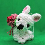あなたのペットをストラップに！（フレンチブルドック白）